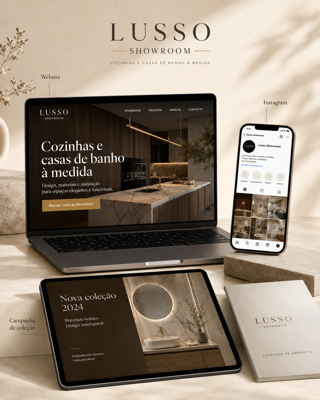 Presença digital para showroom de cozinhas e casas de banho